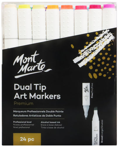 Monte Marte Dual Tip Alcohol Art Markers 24pc